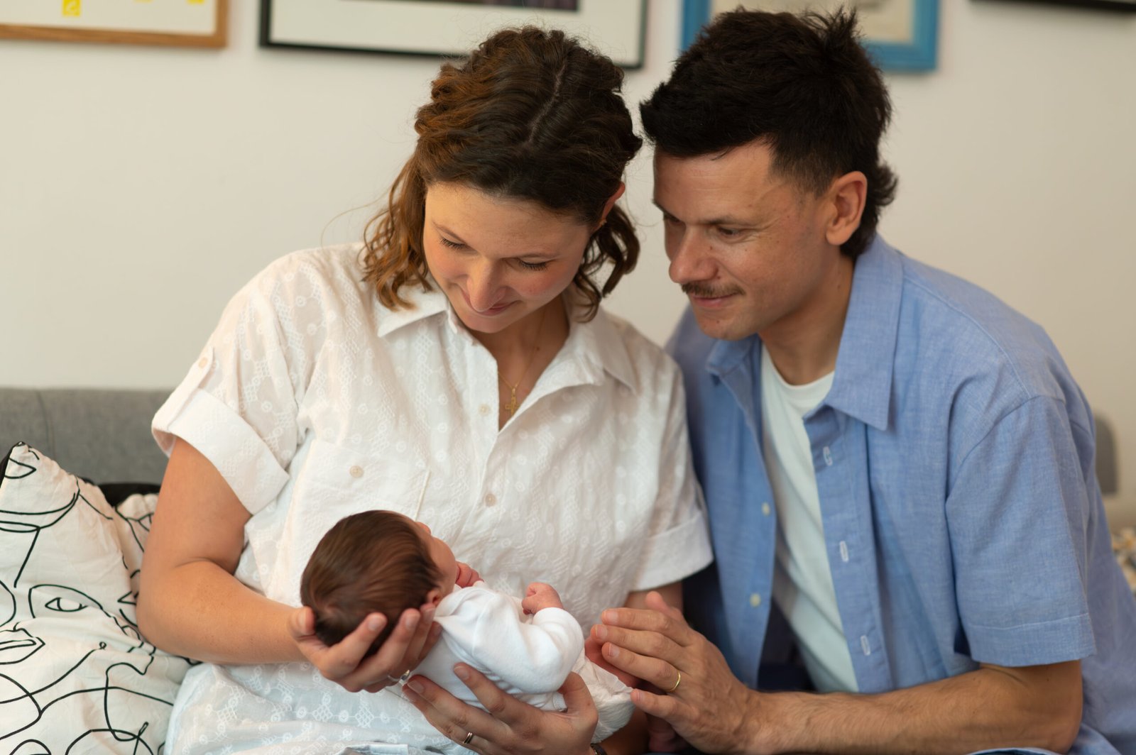 Détail d’un bébé pendant la séance